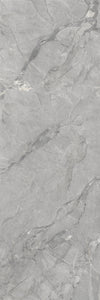 "Light to mid-grey 'FLOW Light Grey' stone effect porcelain tile digital texture with soft cloudy veining."