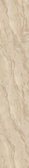"Warm beige digital marble texture identified as 'Evora' with dramatic swirling veins, extra-long 1x5m format."